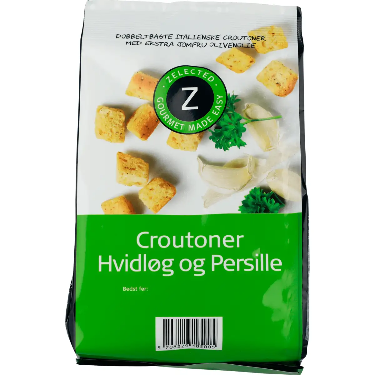 Croutoner hvidløg og persille