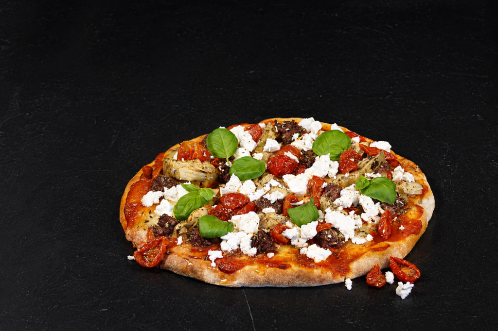 Pizza Greek med Hot Honey
